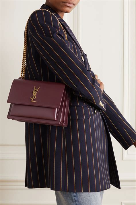 ysl burgundy bag.